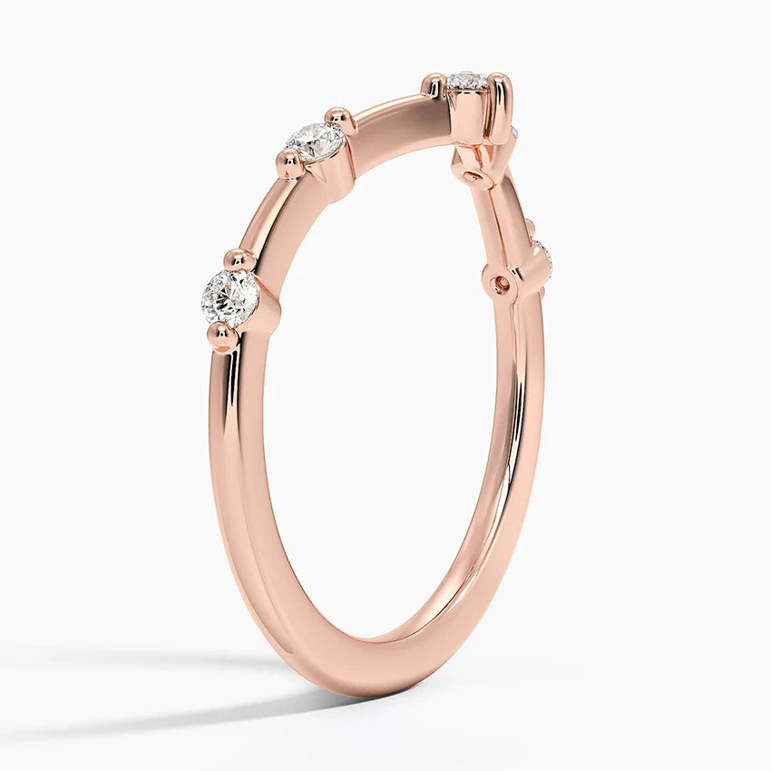 Tamamlayıcı 0,25 Karat Yuvarlak Kesim Laboratuvar Pırlanta Yüzük 18K - Bold Diamonds