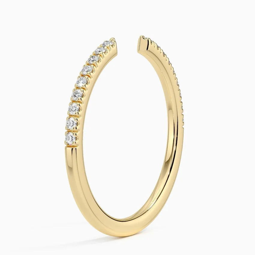 Tamamlayıcı Yüzük 0.25 Karat Yuvarlak Kesim Laboratuvar Pırlanta Yüzük 18K - Bold Diamonds