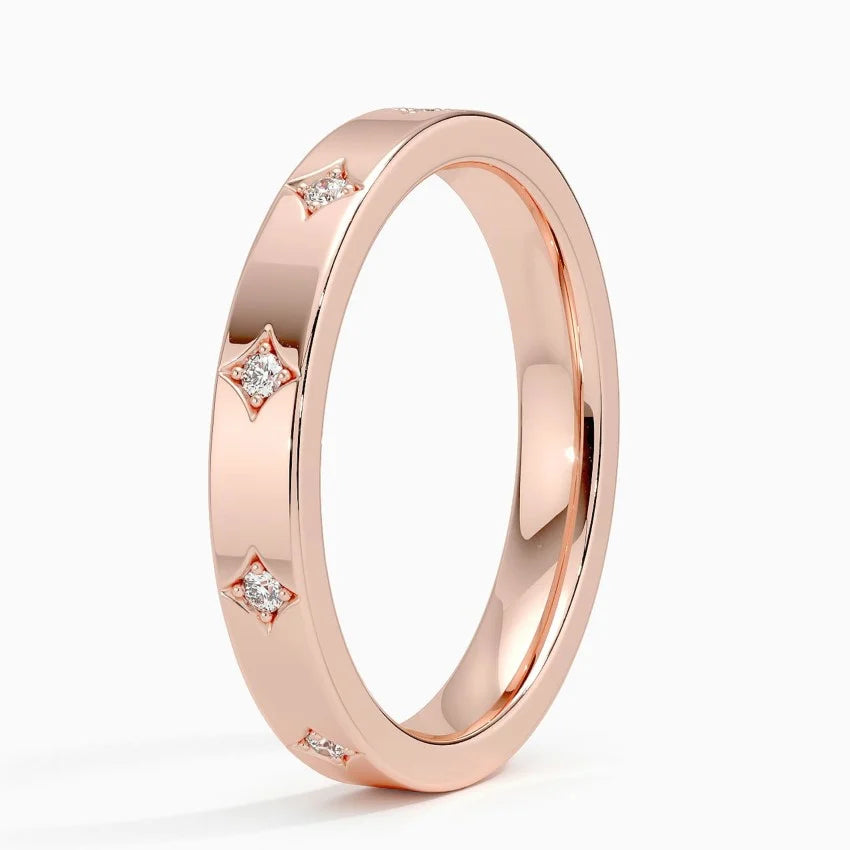 Alyans 0.25 Karat Yuvarlak Kesim Laboratuvar Pırlanta Yüzük 18K - Bold Diamonds