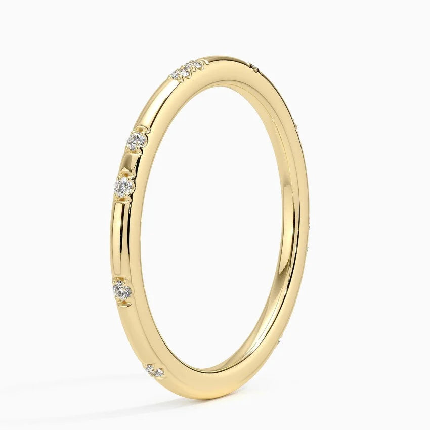 Alyans 0.25 Karat Yuvarlak Kesim Laboratuvar Pırlanta Yüzük 18K - Bold Diamonds