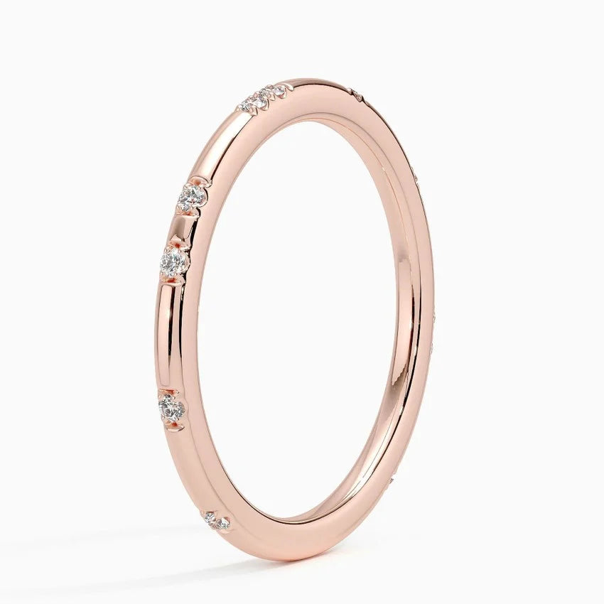 Alyans 0.25 Karat Yuvarlak Kesim Laboratuvar Pırlanta Yüzük 18K - Bold Diamonds