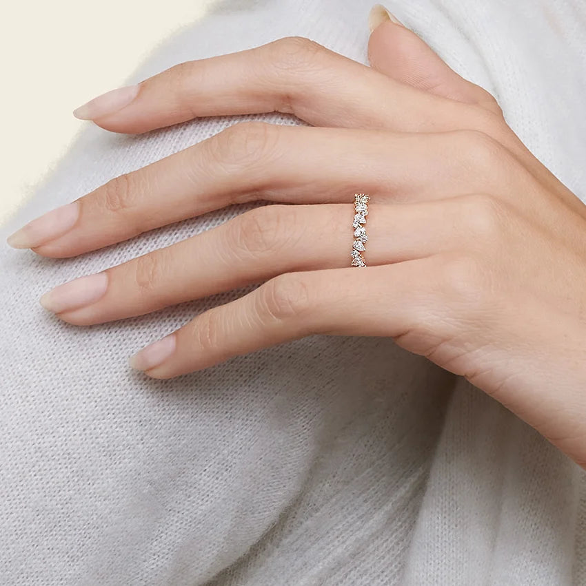 Yarım Tur 0.50 Karat Yuvarlak Kesim Laboratuvar Pırlanta Yüzük 18K - Bold Diamonds