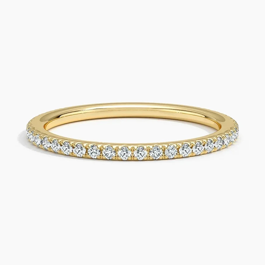 Tam Tur Yüzük 0.50 Karat Yuvarlak Kesim Laboratuvar Pırlanta Yüzük 18K - Bold Diamonds