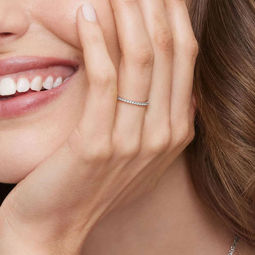 Tam Tur Yüzük 0.50 Karat Yuvarlak Kesim Laboratuvar Pırlanta Yüzük 18K - Bold Diamonds