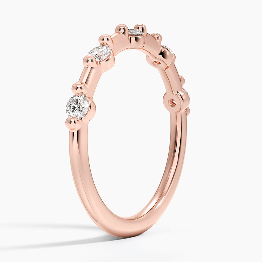 Pırlanta Alyans 0.50 Karat Yuvarlak Kesim Laboratuvar Pırlanta Yüzük 18K - Bold Diamonds