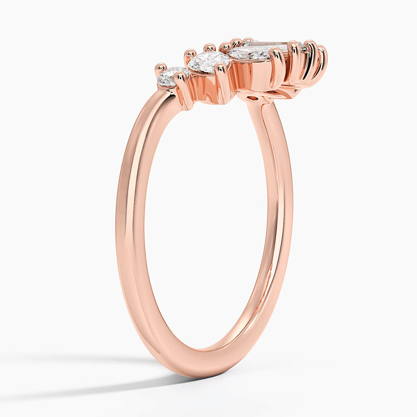 Tamamlayıcı 0,50 Karat Baget Kesim Laboratuvar Pırlanta Yüzük 18K - Bold Diamonds