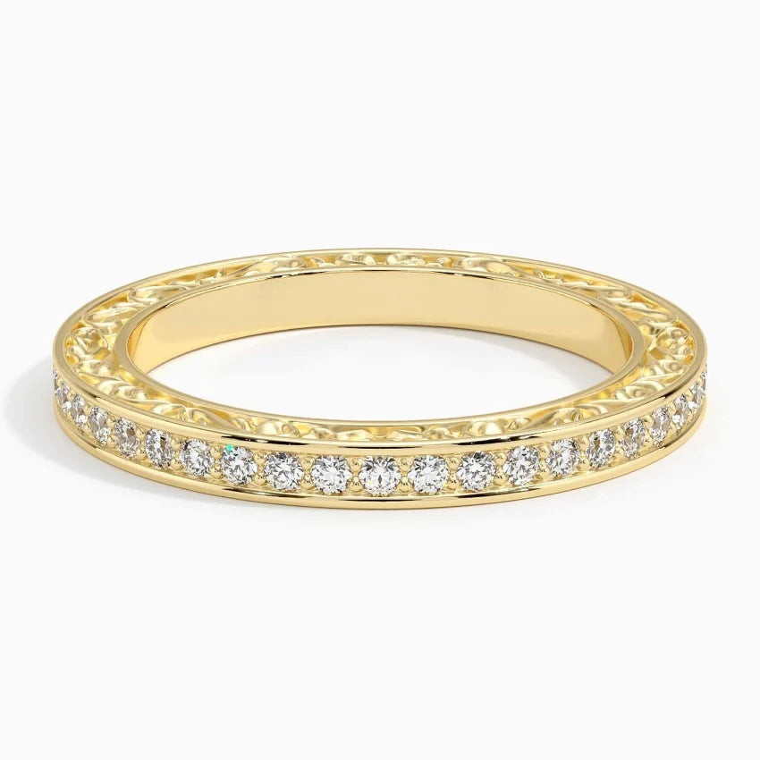 Tam Tur 0,50 Karat Yuvarlak Kesim Laboratuvar Pırlanta Yüzük 18K - Bold Diamonds