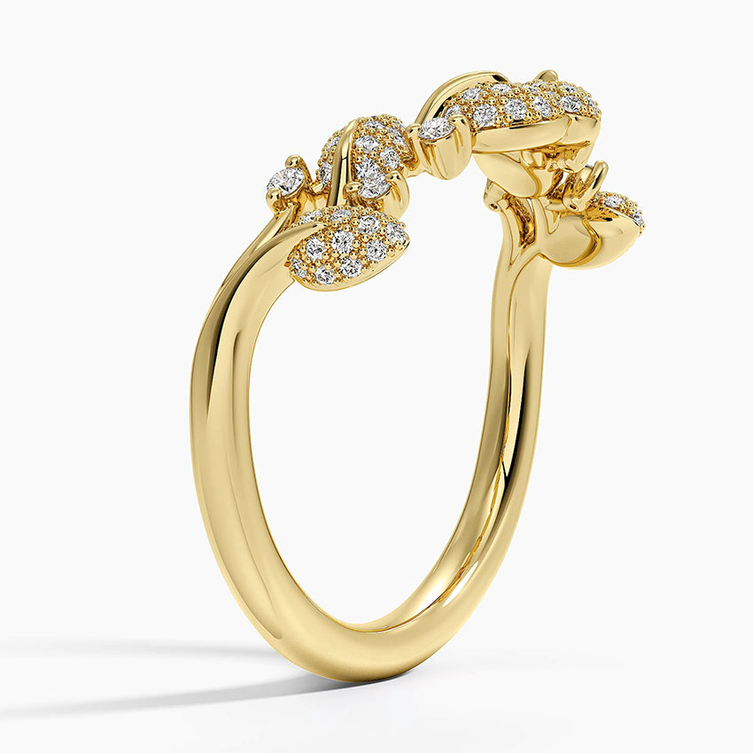 Tamamlayıcı 0,50 Karat Yuvarlak Kesim Laboratuvar Pırlanta Yüzük 18K - Bold Diamonds