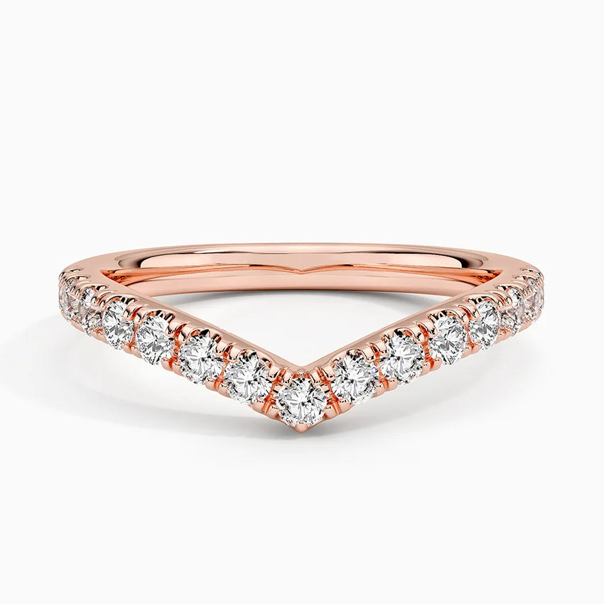 Tamamlayıcı Yüzük 0.50 Karat Yuvarlak Kesim Laboratuvar Pırlanta Yüzük 18K - Bold Diamonds
