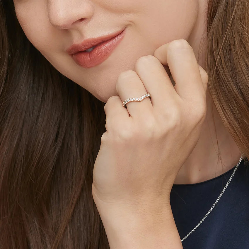 Tamamlayıcı Yüzük 0.50 Karat Yuvarlak Kesim Laboratuvar Pırlanta Yüzük 18K - Bold Diamonds