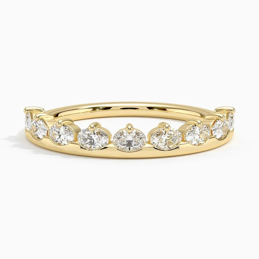 Yarım Tur 0,50 Karat Yuvarlak Kesim Laboratuvar Pırlanta Yüzük 18K - Bold Diamonds