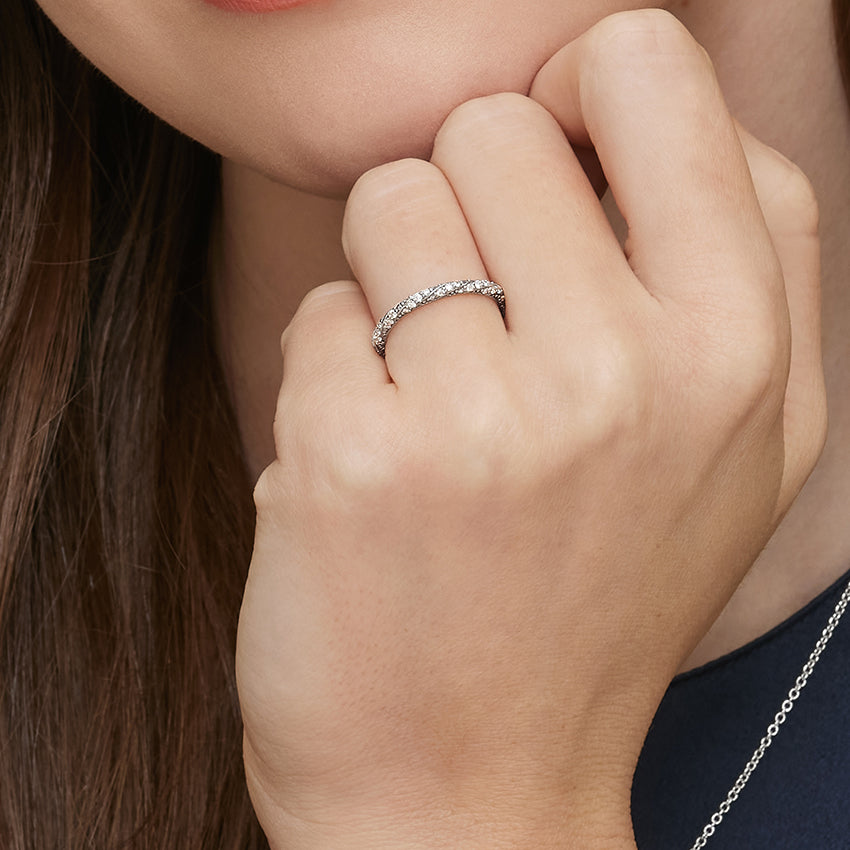 Özel Tasarım Tam Tur 0,50 Karat Yuvarlak Kesim Laboratuvar Pırlanta Yüzük 18K - Bold Diamonds