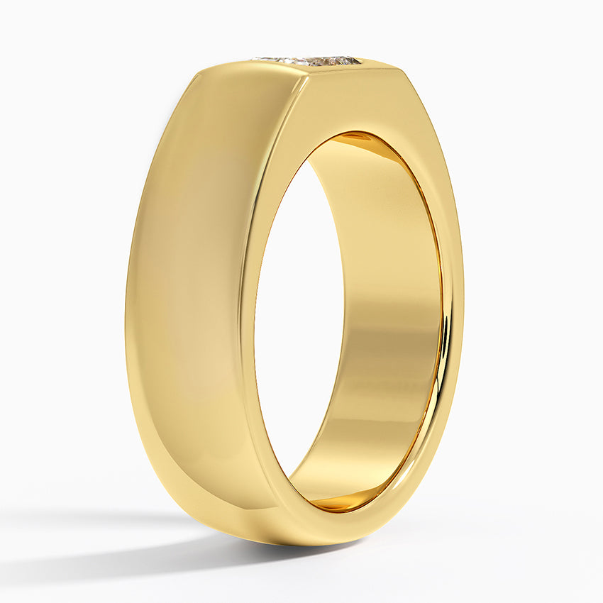 Tektaş 0,60 Karat Baget Kesim Laboratuvar Pırlanta Yüzük 18K - Bold Diamonds