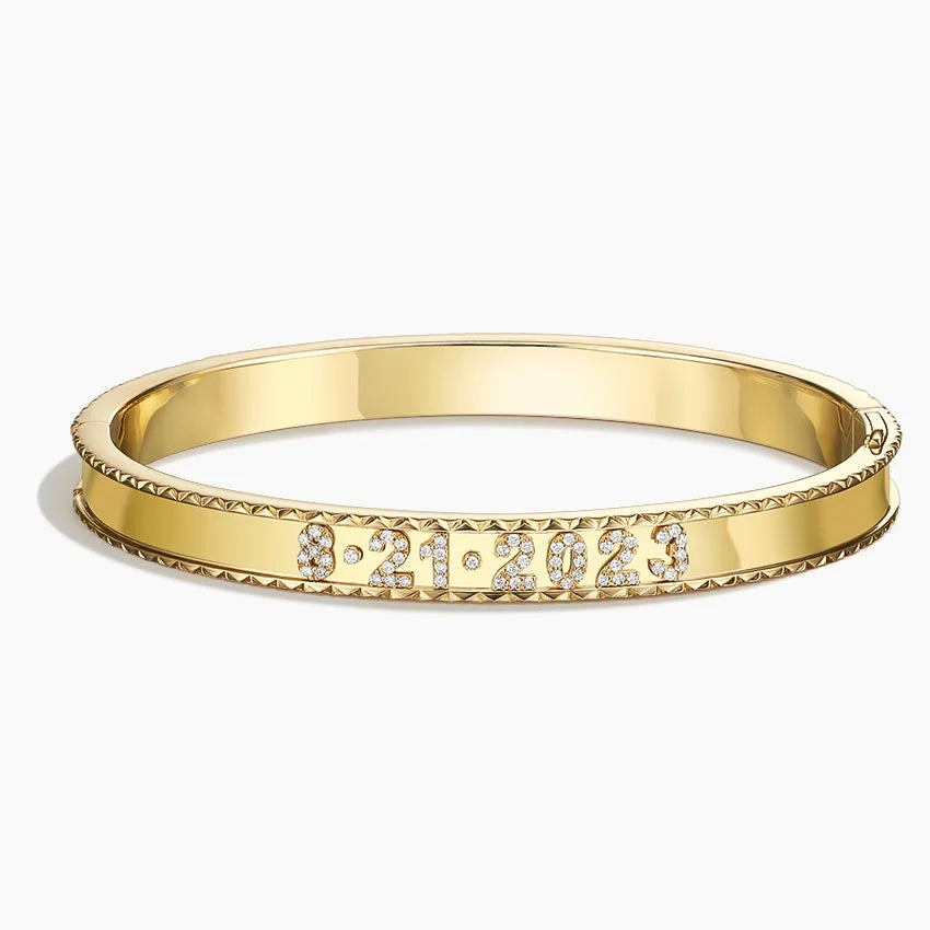 Özel varyasyon 1.00 Karat Yuvarlak Kesim Laboratuvar Pırlanta Bileklik 18K - Bold Diamonds
