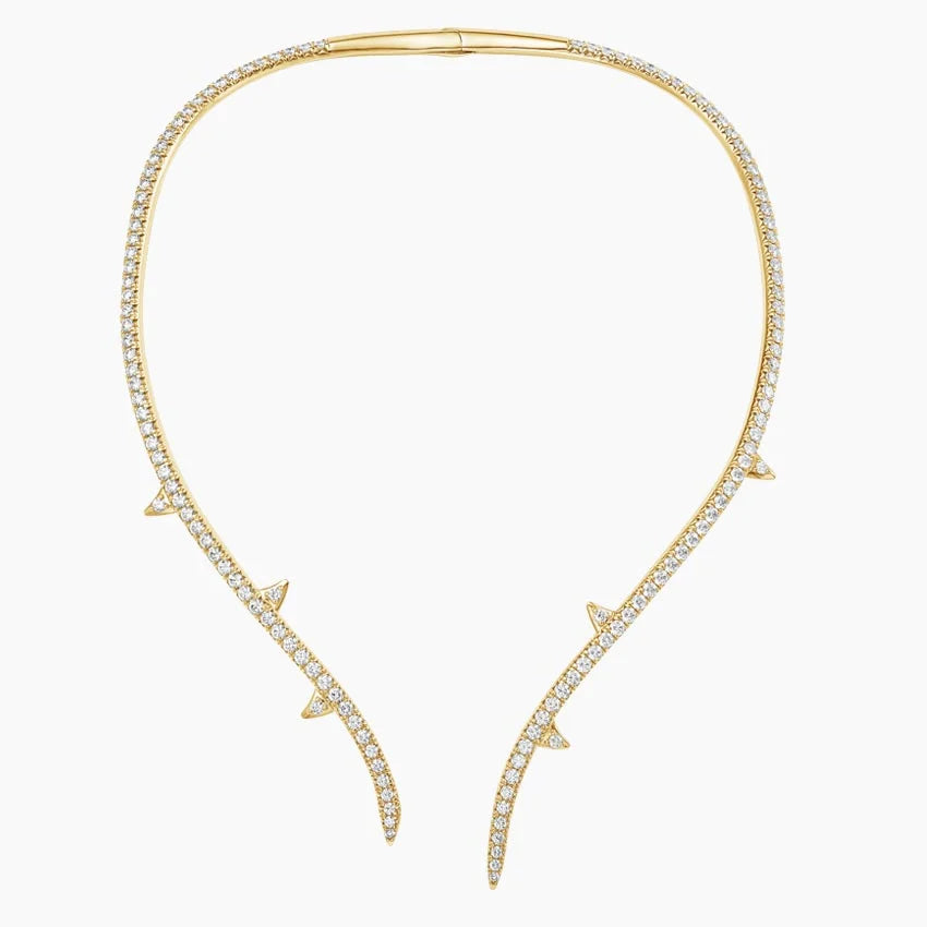 Elmas Gölgesi Model 10.00 karat Yuvarlak Kesim Laboratuvar Pırlanta Kolye 18K - Bold Diamonds