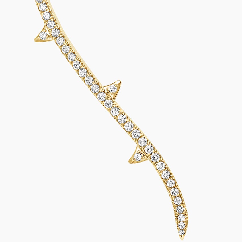Elmas Gölgesi Model 10.00 karat Yuvarlak Kesim Laboratuvar Pırlanta Kolye 18K - Bold Diamonds