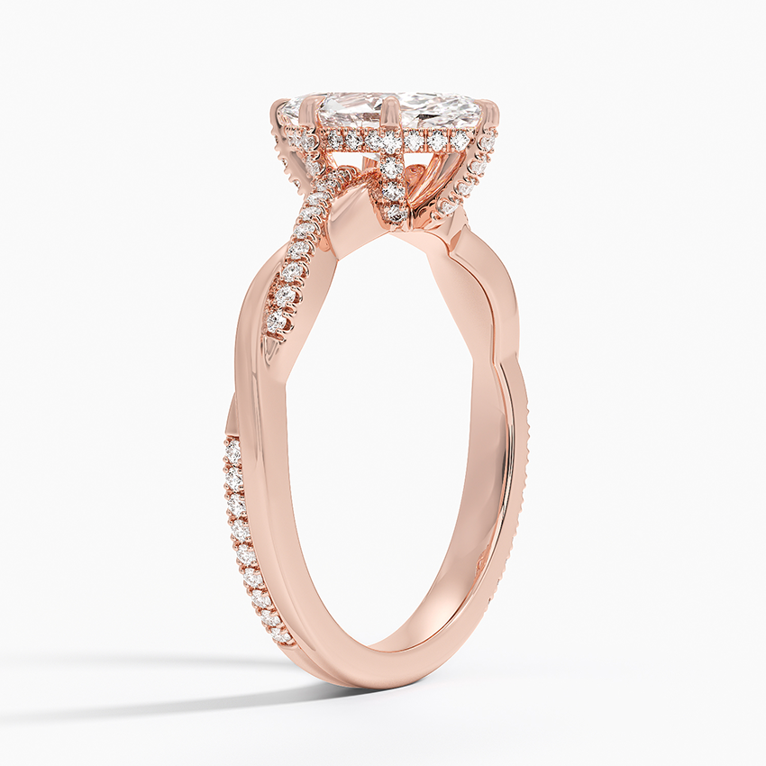 1.25 Karat Marquise Kesim Hidden Halo Tasarım Tektaş Laboratuvar Pırlanta Yüzük - Talora - Bold Diamonds