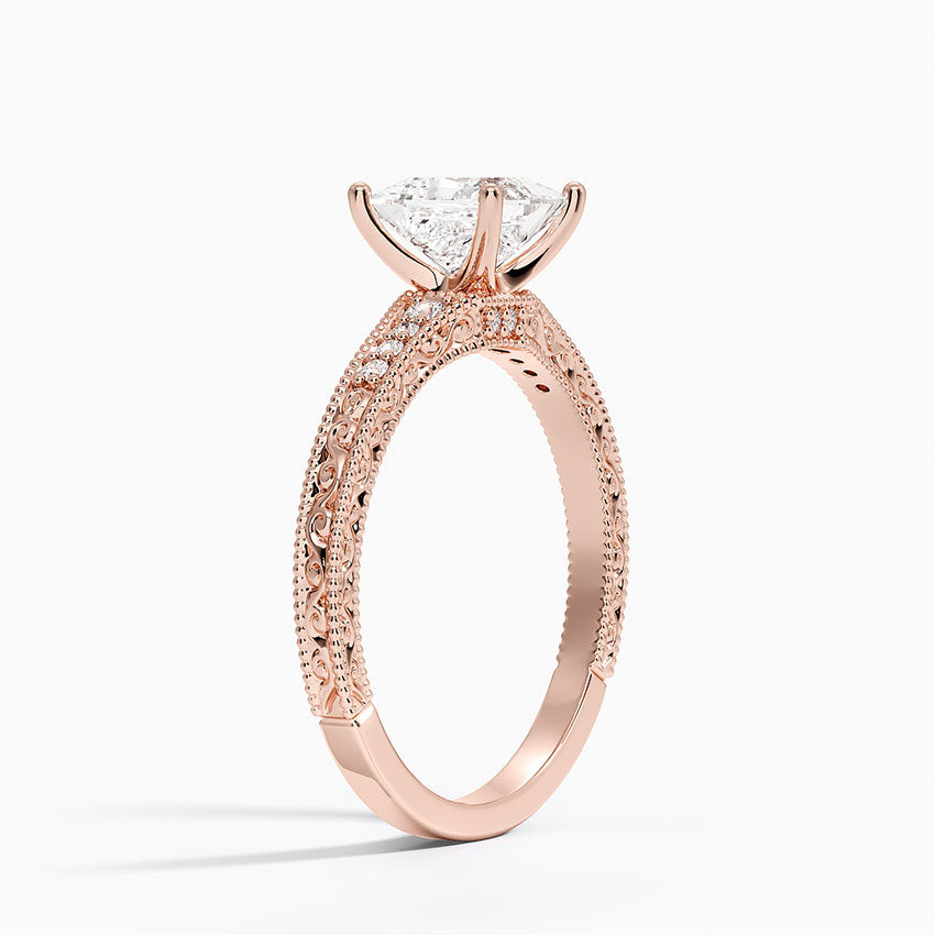 1.60 Carat Princess Halo Design Solitaire Lab Diamond Ring 18K - Florina