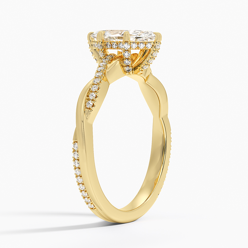 1.60 Carat Princess Halo Design Solitaire Lab Diamond Ring 18K - Florina