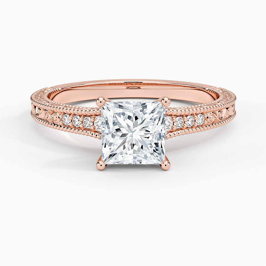1.60 Carat Princess Halo Design Solitaire Lab Diamond Ring 18K - Florina