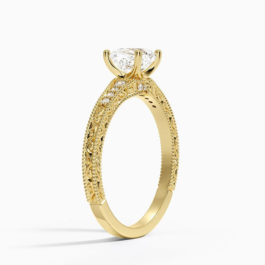 1.60 Carat Princess Halo Design Solitaire Lab Diamond Ring 18K - Florina