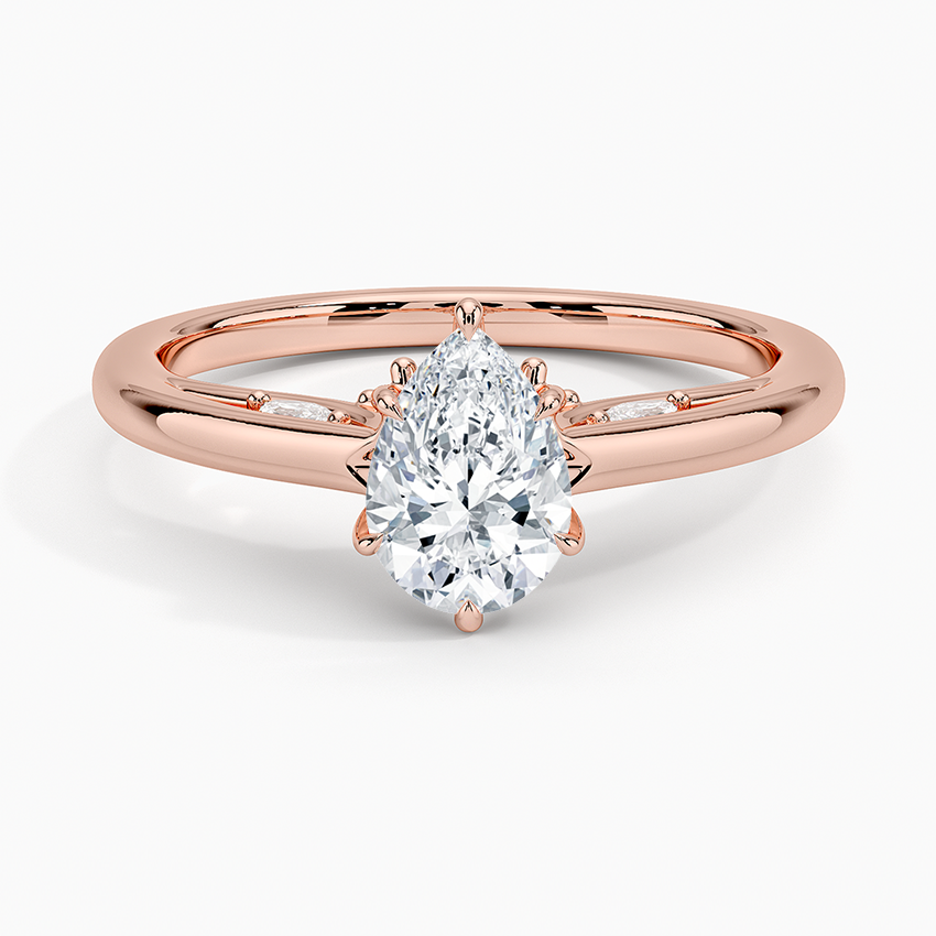 1.30 Damla Kesim Hidden Halo Tasarım Tektaş Laboratuvar Pırlanta Yüzük - Dalara