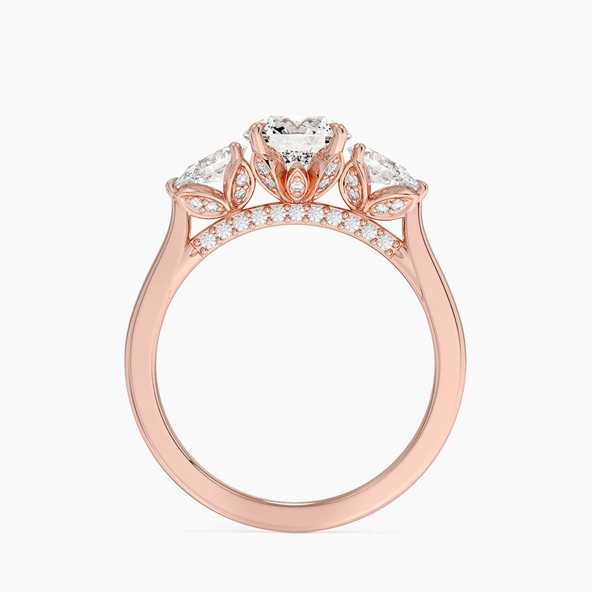 1.60 Carat Princess Halo Design Solitaire Lab Diamond Ring 18K - Florina