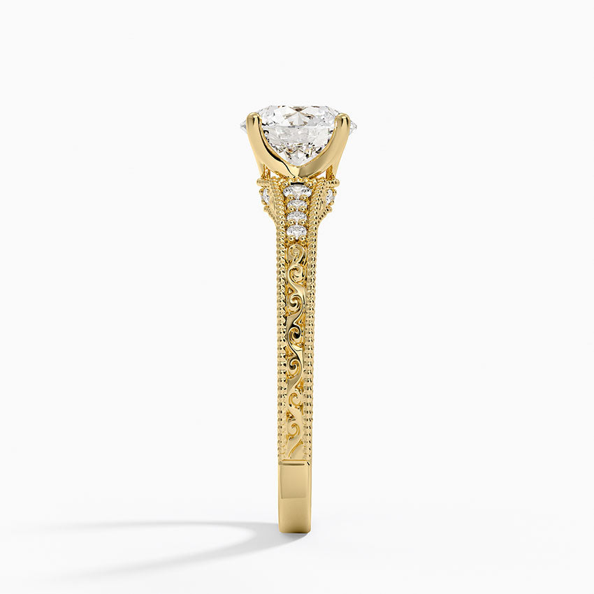 1.15 Karat Yuvarlak Kesim Hidden Halo Tasarım Tektaş Laboratuvar Pırlanta Yüzük - Venice - Bold Diamonds