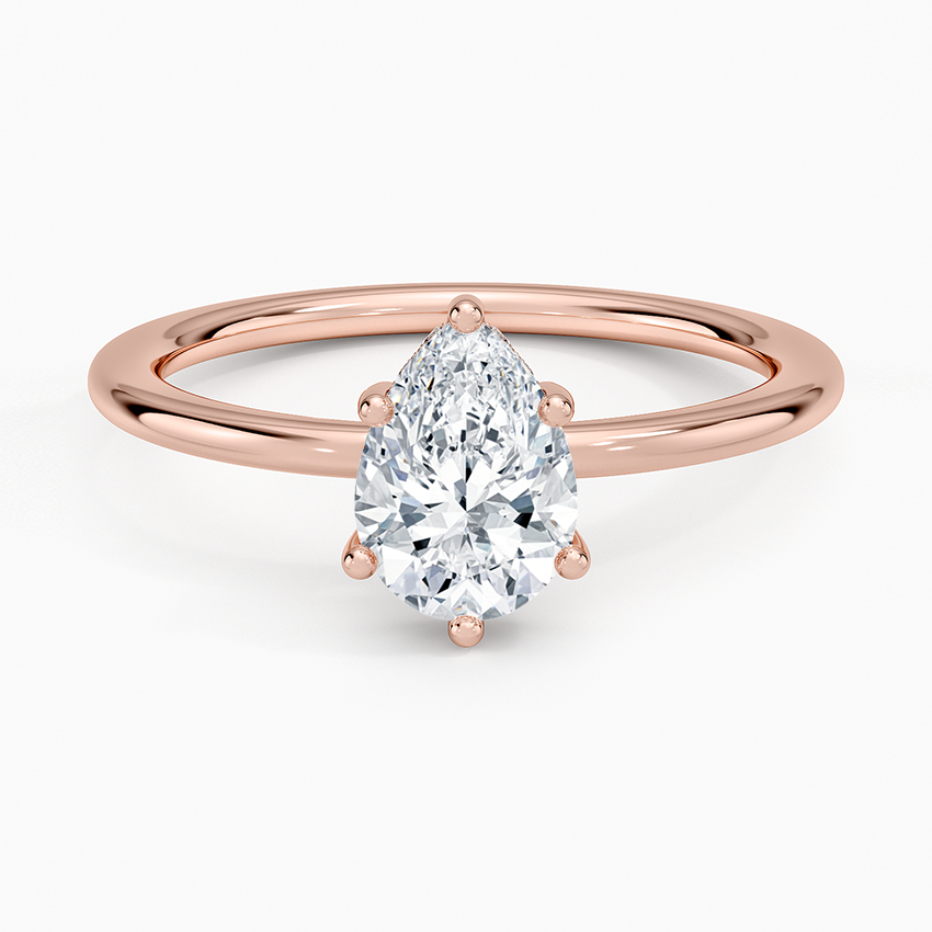 1.10 Damla Kesim Hidden Halo Tasarım Tektaş Laboratuvar Pırlanta Yüzük - Melara