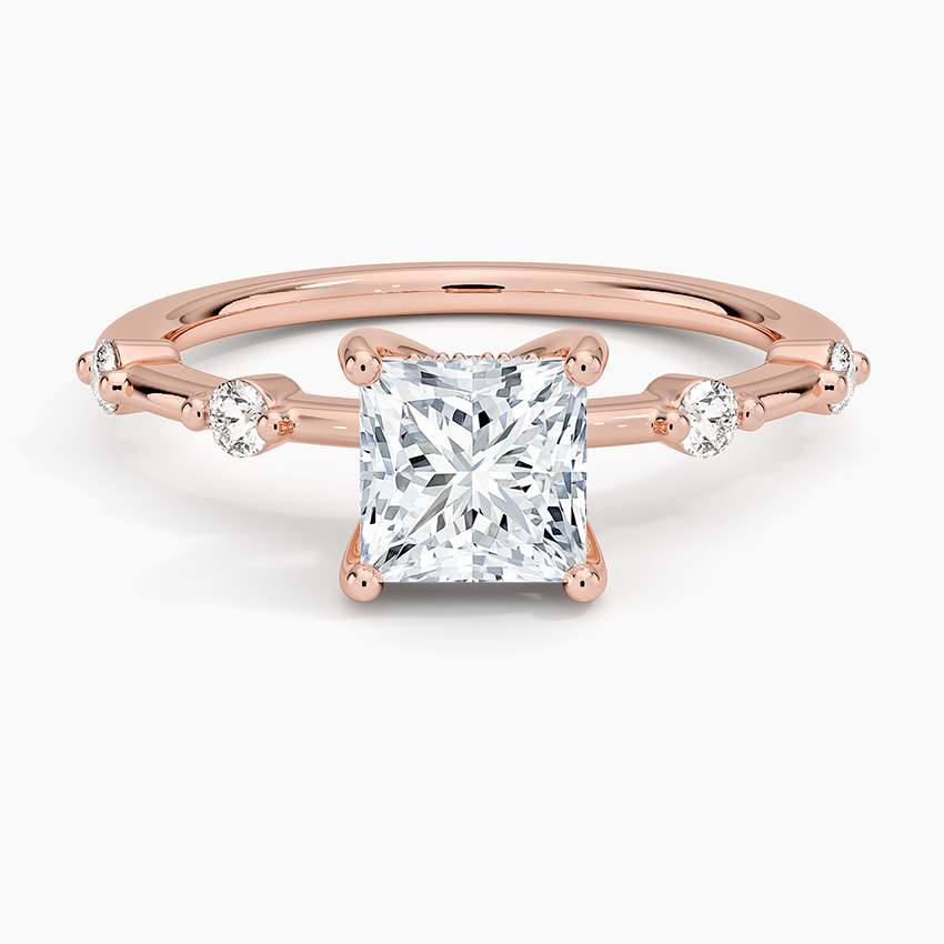 1.20 Prenses Kesim Hidden Halo Tasarım Tektaş Laboratuvar Pırlanta Yüzük - Zelora