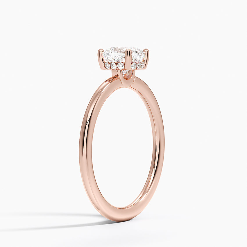 1.10 Cushion Kesim Hidden Halo Tasarım Tektaş Laboratuvar Pırlanta Yüzük - Melara