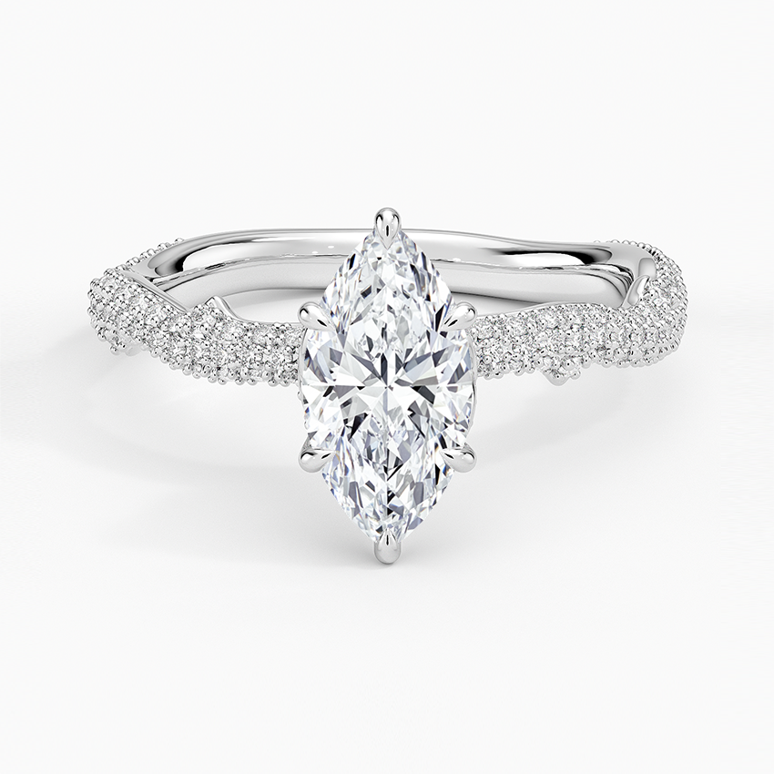 1.75 Karat Marquise Kesim Hidden Halo Tasarım Tektaş Laboratuvar Pırlanta Yüzük - Sorrento