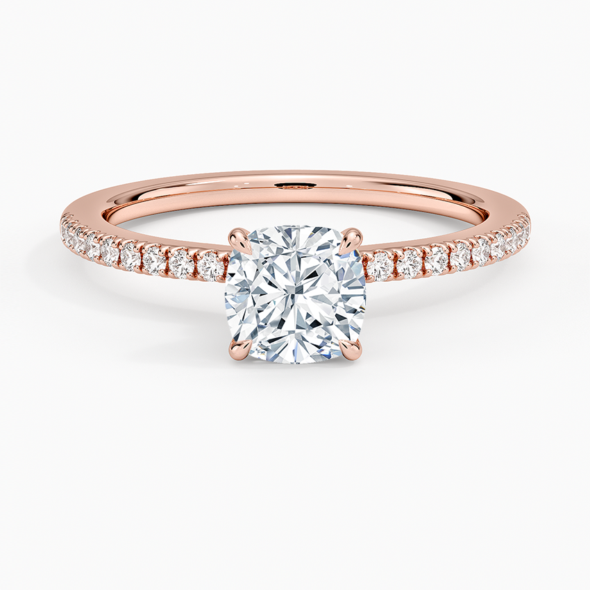 1.25 Karat Cushion Kesim Hidden Halo Tasarım Tektaş Laboratuvar Pırlanta Yüzük - Filora - Bold Diamonds