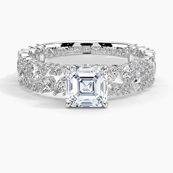 2.00 Karat Asscher Kesim Özel Tasarım Tektaş Laboratuvar Pırlanta Yüzük - Cannes