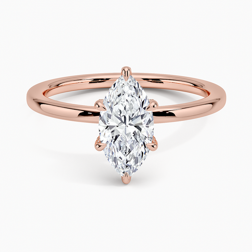 1.15 Karat Marquise Kesim Hidden Halo Tasarım Tektaş Laboratuvar Pırlanta Yüzük - Gilora - Bold Diamonds