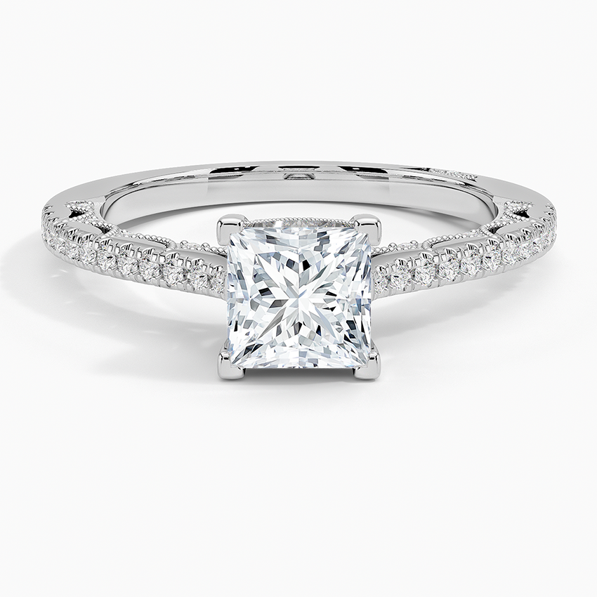 1.50 Prenses Kesim Halo Tasarım Tektaş Laboratuvar Pırlanta Yüzük - Nilara