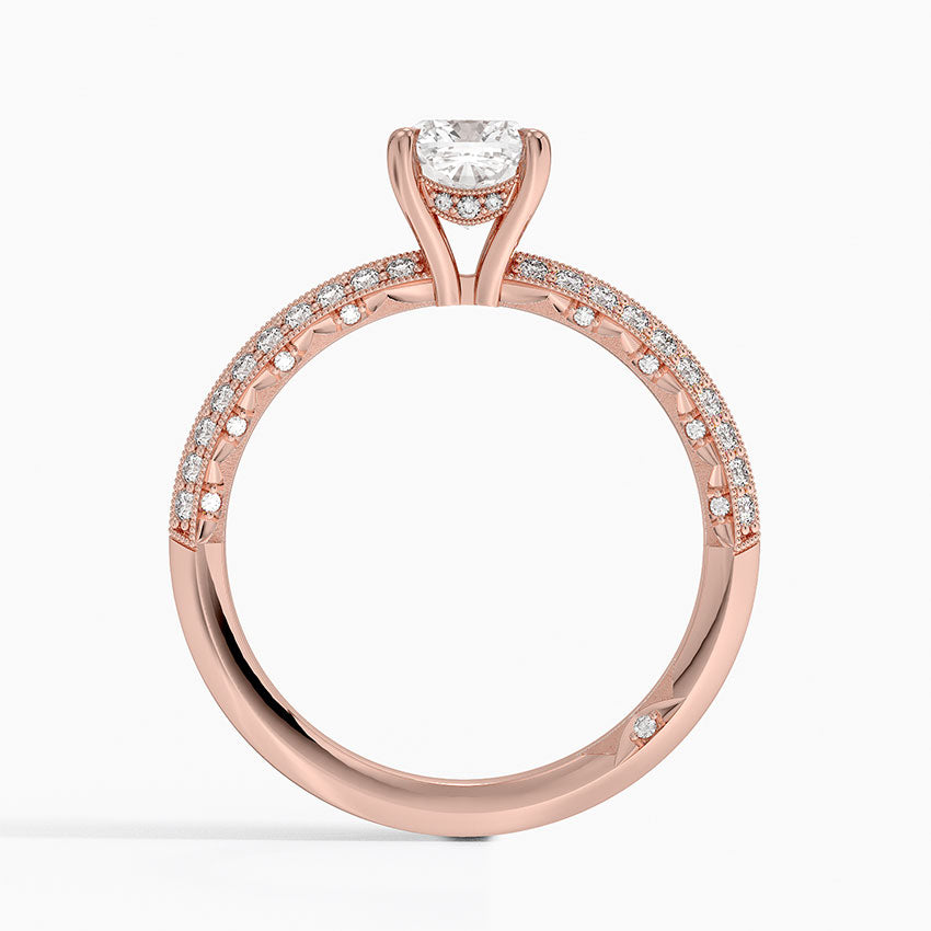 1.50 Cushion Kesim Yarım Tur Tasarım Tektaş Laboratuvar Pırlanta Yüzük - Selara