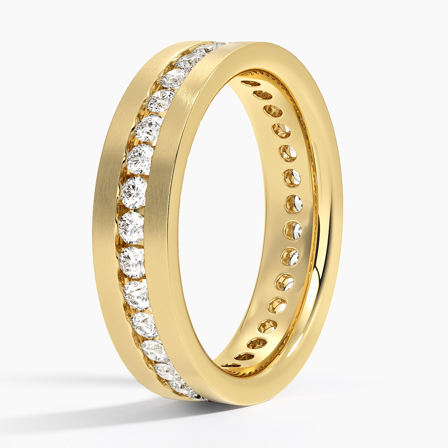 Alyans 1,50 Karat Baget Kesim Laboratuvar Pırlanta Yüzük 18K - Bold Diamonds