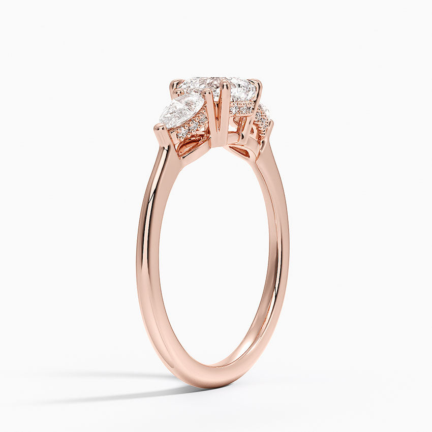 1.60 Carat Princess Halo Design Solitaire Lab Diamond Ring 18K - Florina