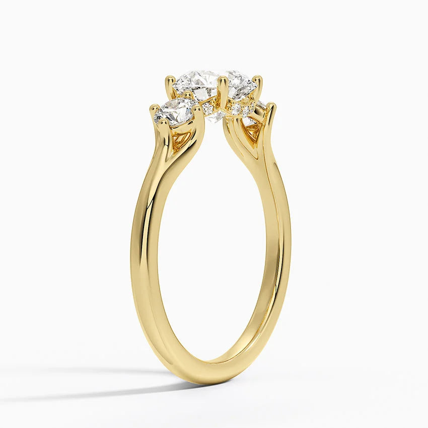1.60 Carat Princess Halo Design Solitaire Lab Diamond Ring 18K - Florina