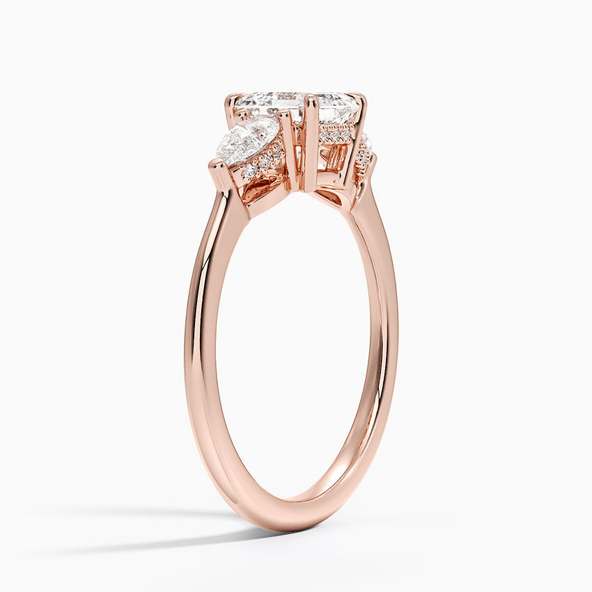 1.60 Carat Princess Halo Design Solitaire Lab Diamond Ring 18K - Florina