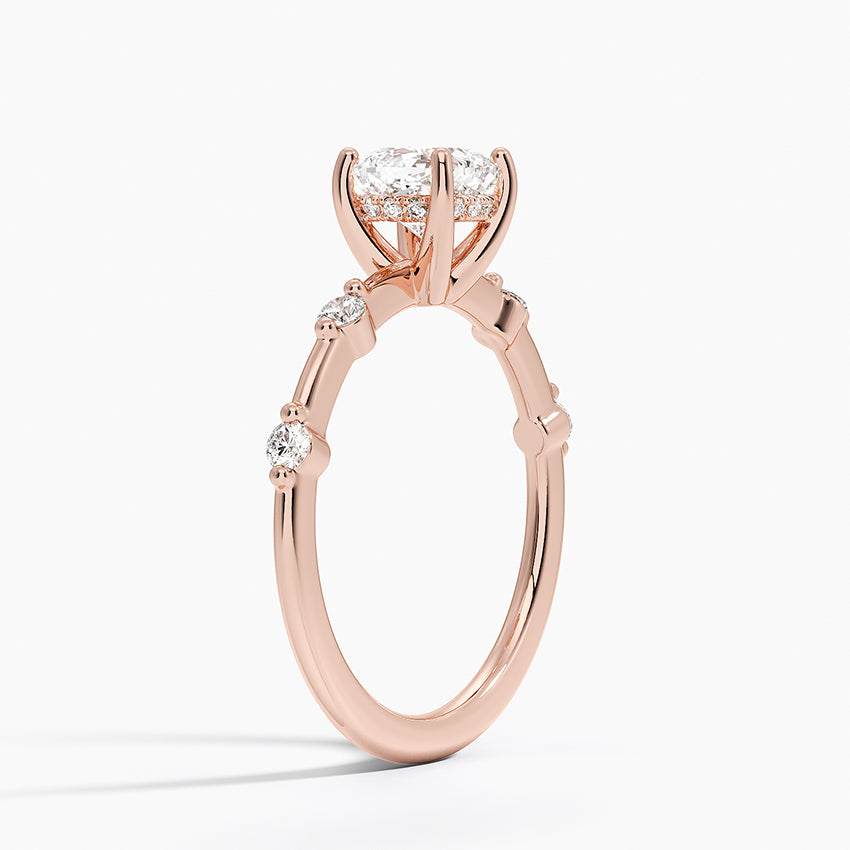 1.60 Carat Princess Halo Design Solitaire Lab Diamond Ring 18K - Florina