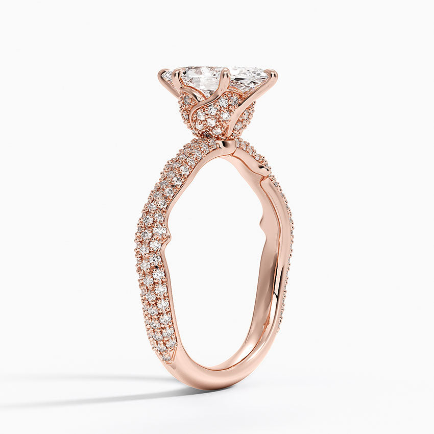 1.75 Karat Marquise Kesim Hidden Halo Tasarım Tektaş Laboratuvar Pırlanta Yüzük - Sorrento