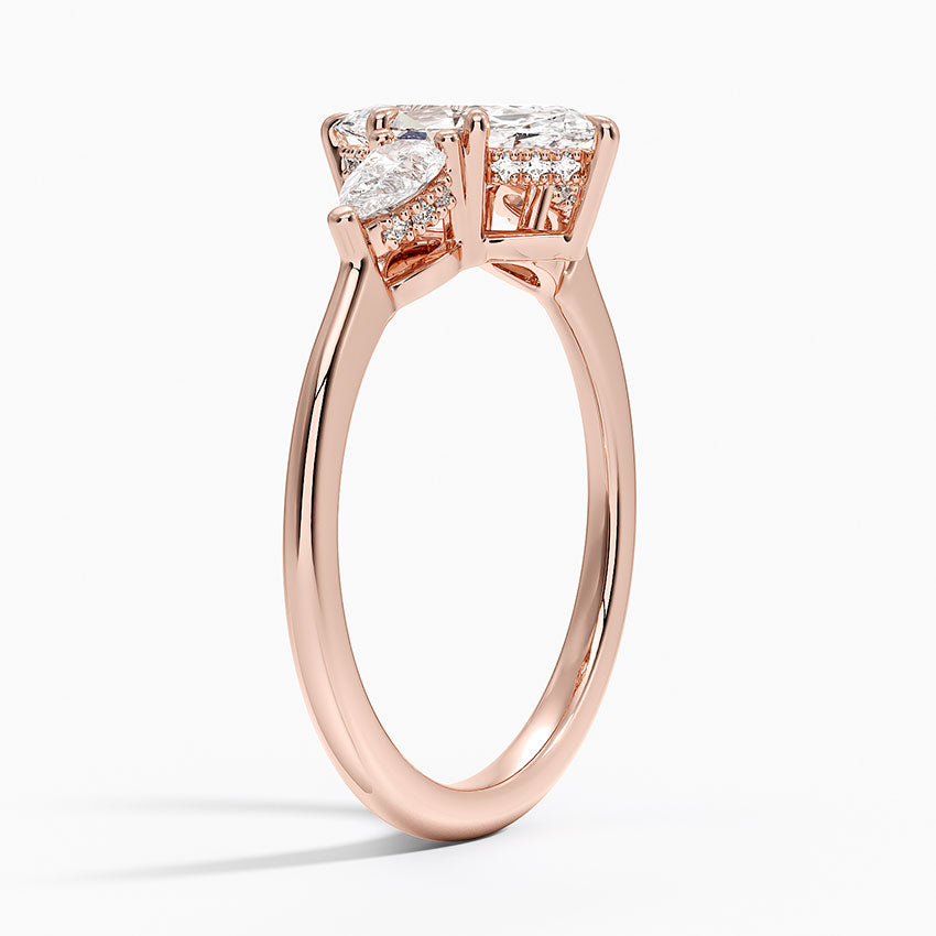 1.60 Carat Princess Halo Design Solitaire Lab Diamond Ring 18K - Florina