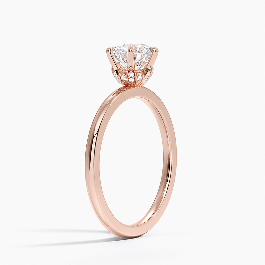 Altı Tırnak 1.15 Karat Hidden Halo Tasarım Tektaş Laboratuvar Pırlanta Yüzük - Delora - Bold Diamonds