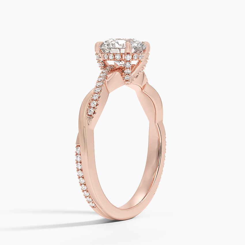 1.25 Karat Hidden Halo Tasarım Tektaş Laboratuvar Pırlanta Yüzük 18K - Talora - Bold Diamonds