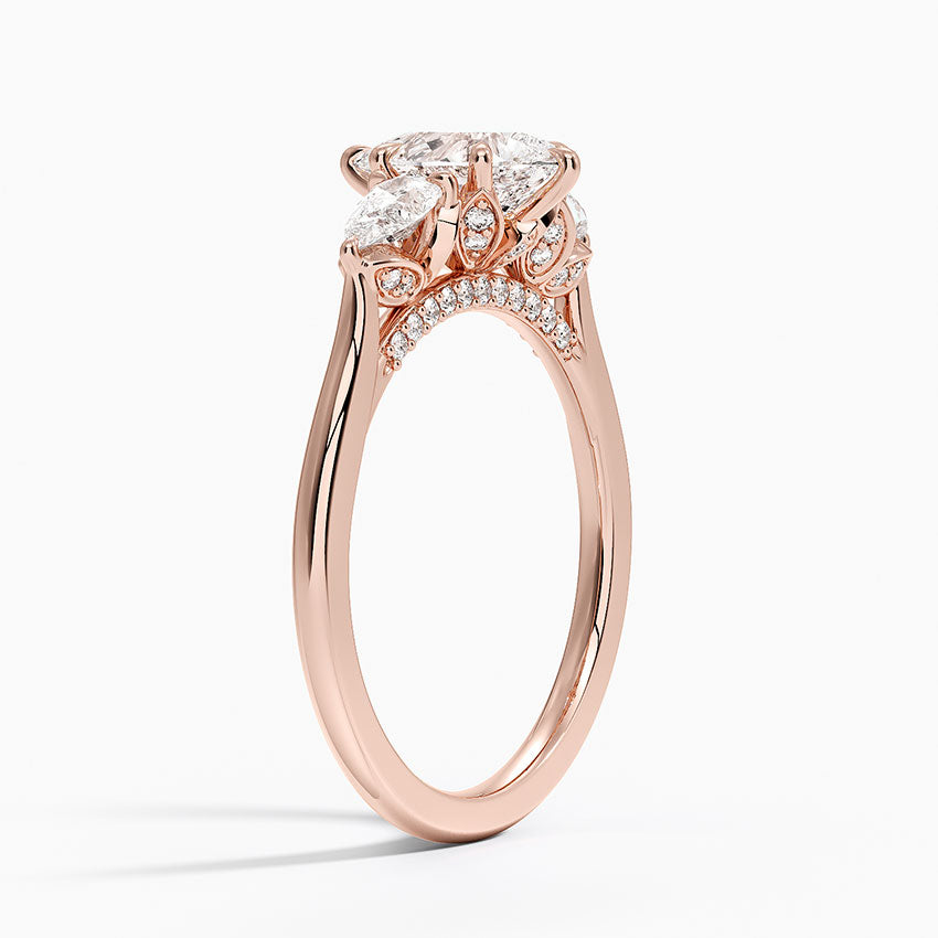 1.60 Carat Princess Halo Design Solitaire Lab Diamond Ring 18K - Florina