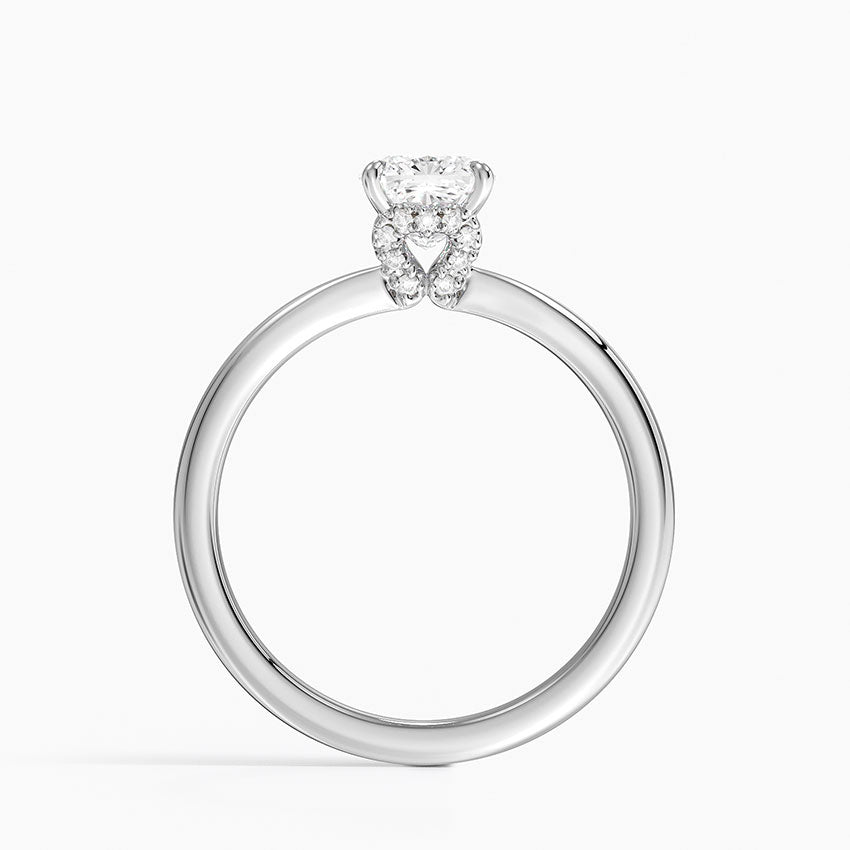 1.15 Cushion Kesim Hidden Halo Tasarım Tektaş Laboratuvar Pırlanta Yüzük - Vilora