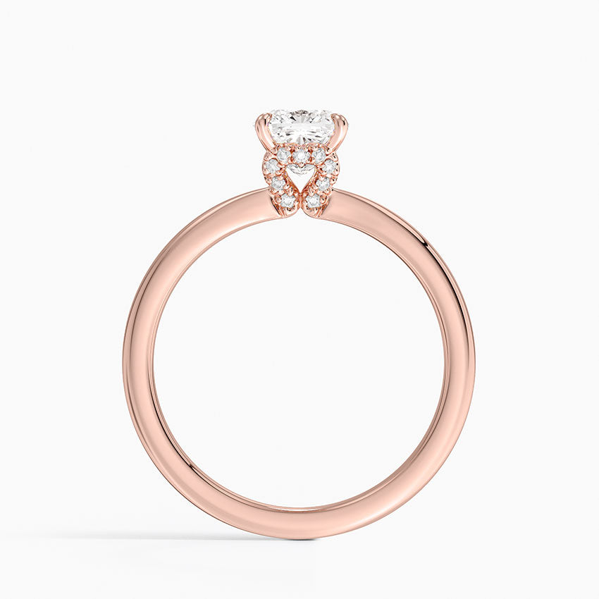 1.15 Cushion Kesim Hidden Halo Tasarım Tektaş Laboratuvar Pırlanta Yüzük - Vilora