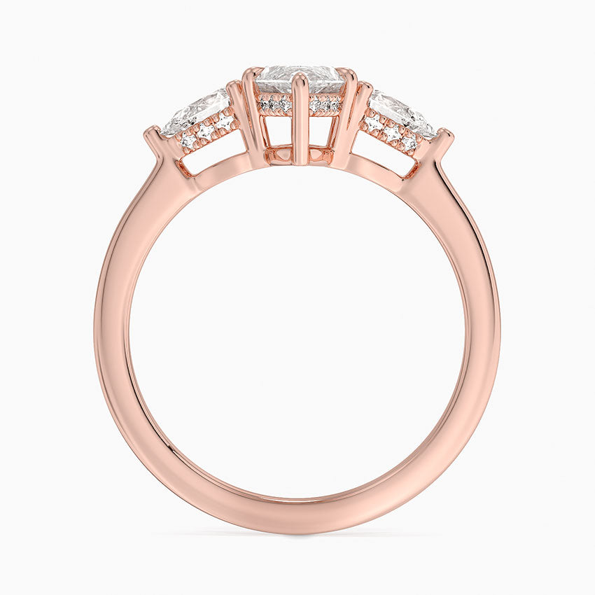 1.60 Carat Princess Halo Design Solitaire Lab Diamond Ring 18K - Florina